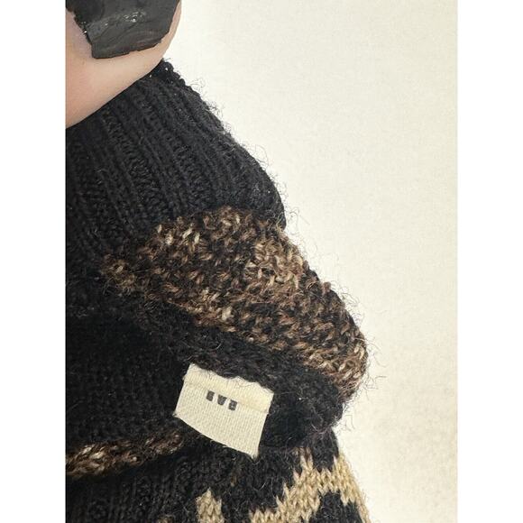 Luisa Spagnoli Animal Print 100% wool Turtleneck Tank Top size Medium - Picture 5 of 8